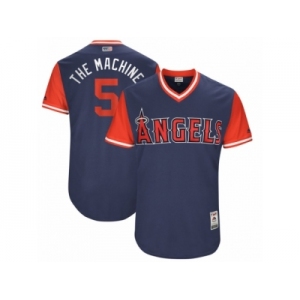 Men's 2017 Little League World Series Angels Albert Pujols #5 The Machine Navy Jersey