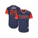 Men's 2017 Little League World Series Angels CJ Cron #24 Crony Navy Jersey