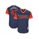 Men's 2017 Little League World Series Angels Garrett Richards #43 Garrrrrett Navy Jersey