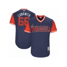Men's 2017 Little League World Series Angels JC Ramirez #66 Cubanito Navy Jersey