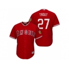 Men's Los Angeles Angels Of Anaheim #27 Mike Trout 2017 Spring Training Cool Base Stitched MLB Jersey