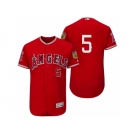 Men's Los Angeles Angels Of Anaheim #5 Albert Pujols 2017 Spring Training Flex Base Authentic Collection Stitched Baseball Jersey