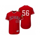 Men's Los Angeles Angels Of Anaheim #56 Kole Calhoun 2017 Spring Training Flex Base Authentic Collection Stitched Baseball Jersey