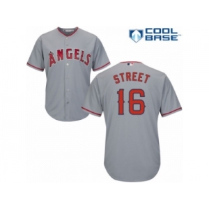 Men's Majestic Los Angeles Angels of Anaheim #16 Huston Street Authentic Grey Road Cool Base MLB Jersey