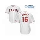 Men's Majestic Los Angeles Angels of Anaheim #16 Huston Street Authentic White Home Cool Base MLB Jersey