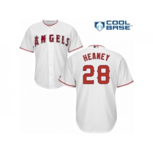 Men's Majestic Los Angeles Angels of Anaheim #28 Andrew Heaney Authentic White Home Cool Base MLB Jersey