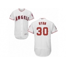 Men's Majestic Los Angeles Angels of Anaheim #30 Nolan Ryan White Flexbase Authentic Collection MLB Jersey