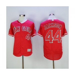 Men's Majestic Los Angeles Angels of Anaheim #44 Reggie Jackson Red Flexbase Authentic Collection MLB Jersey