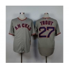 mlb jerseys los angeles angels #27 trout grey[1965 m&n]