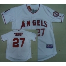 mlb jerseys los angeles angels #27 trout white