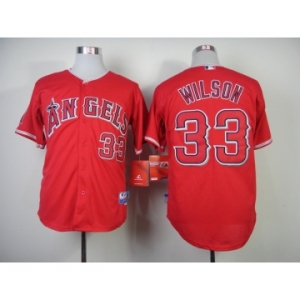 mlb jerseys los angeles angels #33 wilson red