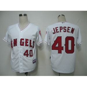 mlb jerseys los angeles angels #40 jepsen white(cool base)