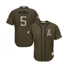 mlb jerseys los angeles angels #5 pujols green salute to service