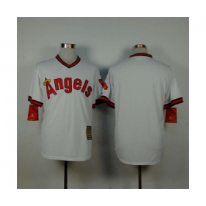 mlb jerseys los angeles angels blank white[1980 m&n]