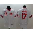 Cincinnati Reds #17 Chris Sabo White Flexbase Authentic Collection Cooperstown Stitched MLB Jersey