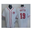 Cincinnati Reds #19 Joey Votto White New Cool Base Stitched Baseball Jersey