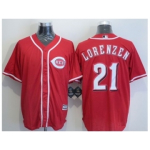 Cincinnati Reds #21 Michael Lorenzen Red New Cool Base Stitched Baseball Jersey