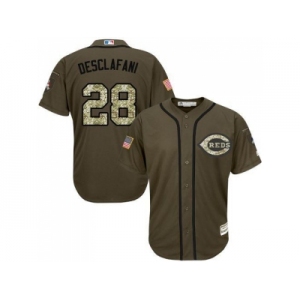 Cincinnati Reds #28 Anthony DeSclafani Green Salute to Service Stitched MLB Jersey