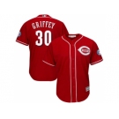 Cincinnati Reds #30 Ken Griffey Jr Red 2016 Hall Of Fame Induction Cool Base Player Jersey