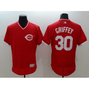 Cincinnati Reds #30 Ken Griffey Red Flexbase Authentic Collection Cooperstown Stitched
