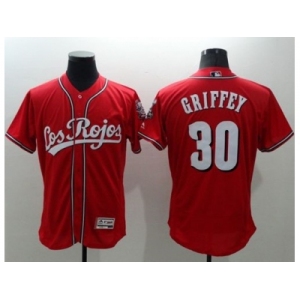 Cincinnati Reds #30 Ken Griffey Red Flexbase Authentic Collection Los Rojos Stitched Baseball Jersey