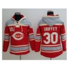 Cincinnati Reds #30 Ken Griffey Red Sawyer Hooded Sweatshirt Baseball Hoodie