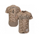 Cincinnati Reds #4 Scooter Gennett Camo Flexbase Authentic Collection MLB Jersey