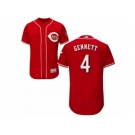 Cincinnati Reds #4 Scooter Gennett Red Flexbase Authentic Collection MLB Jersey