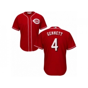 Cincinnati Reds #4 Scooter Gennett Replica Red Alternate Cool Base MLB Jersey