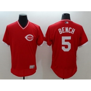 Cincinnati Reds #5 Johnny Bench Red Flexbase Authentic Collection Cooperstown Stitched Baseball Jersey