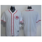 Cincinnati Reds Blank White New Cool Base Stitched Baseball Jersey