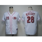 MLB Cincinnati Reds #28 Heisey White[Cool Base]