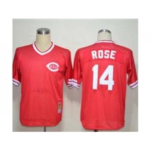 MLB Jerseys Cincinnati Reds #14 Rose Red