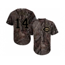 Men Cincinnati Reds #14 Pete Rose Camo Realtree Collection Cool Base Stitched MLB Jersey