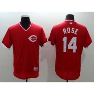 Men Cincinnati Reds #14 Pete Rose Majestic Red Flexbase Authentic Collection Player Jersey
