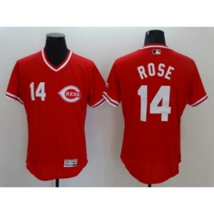 Men Cincinnati Reds #14 Pete Rose Majestic Red Flexbase Authentic Cooperstown Player Jersey