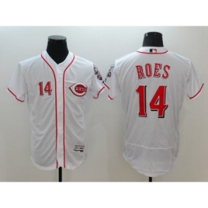 Men Cincinnati Reds #14 Pete Rose Majestic White Flexbase Authentic Collection Jersey