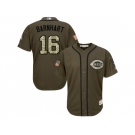 Men Cincinnati Reds #16 Tucker Barnhart Green Salute to Service Stitched MLB Jersey