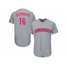 Men Cincinnati Reds #16 Tucker Barnhart Grey Flexbase Authentic Collection Stitched MLB Jersey