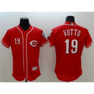 Men Cincinnati Reds #19 Joey Votto Majestic red Flexbase Authentic Collection Player Jersey