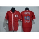 Men Cincinnati Reds #19 Joey Votto Red USA Flag Fashion MLB Jersey