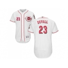 Men Cincinnati Reds #23 Adam Duvall White Flexbase Authentic Collection Stitched MLB Jersey