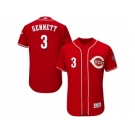 Men Cincinnati Reds #3 Scooter Gennett Red Flexbase Authentic Collection Stitched MLB Jersey