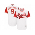 Men's 2017 Little League World Series Reds #9 Jose Peraza Miguelangel White Jersey