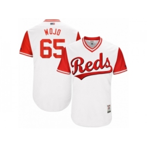 Men's 2017 Little League World Series Reds Asher Wojciechowski #65 Wojo White Jersey