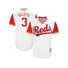 Men's 2017 Little League World Series Reds Patrick Kivlehan #3 Believe White Jersey