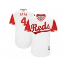 Men's 2017 Little League World Series Reds Scooter Gennett #4 Ryan White Jersey