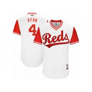 Men's 2017 Little League World Series Reds Scooter Gennett #4 Ryan White Jersey