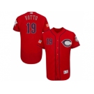 Men's Cincinnati Reds #19 Joey Votto Scarlet Stitched 2016 Fashion Stars & Stripes Flex Base Baseball Jersey