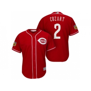 Men's Cincinnati Reds #2 Zack Cozart 2017 Spring Training Cool Base Stitched MLB Jersey